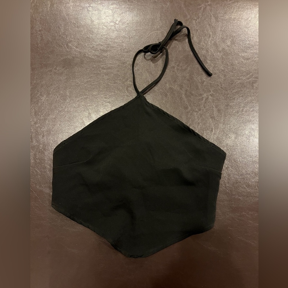 H&M SATIN HALTER TOP